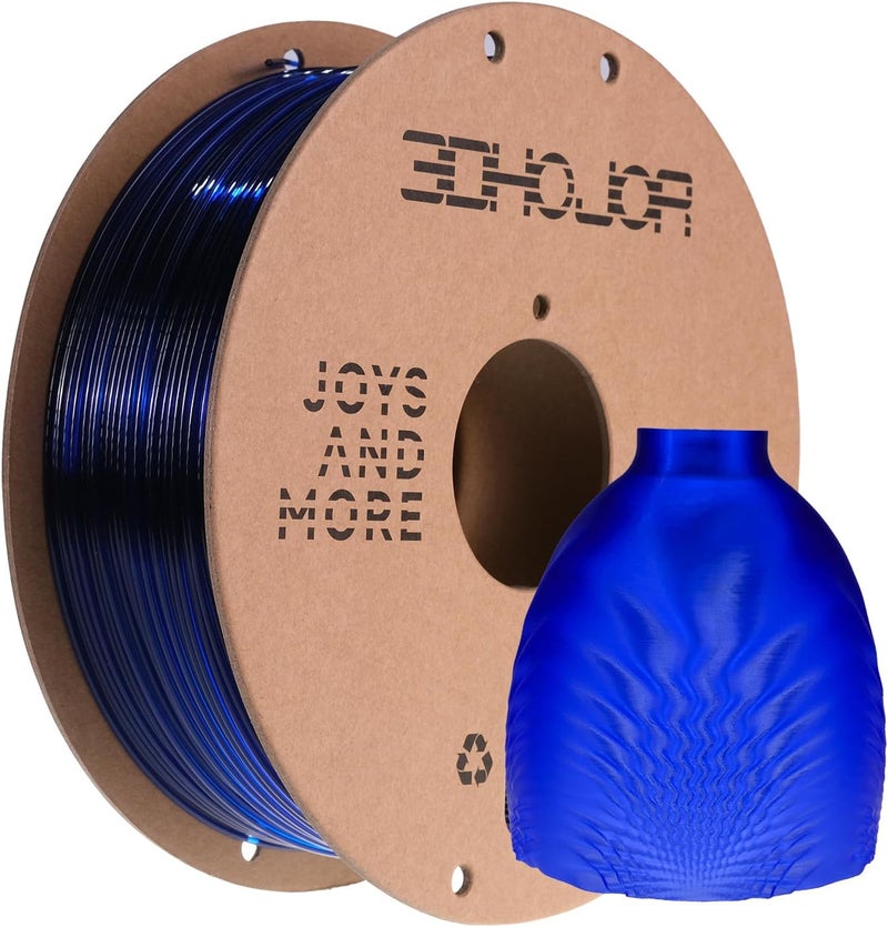 3DHoJor PETG Filament 1.75mm, PETG 3D Printing Filament, 2.2 LBS (1KG) Cardboard Spool, Fit Most FDM 3D Printer,Blue… - Image 1
